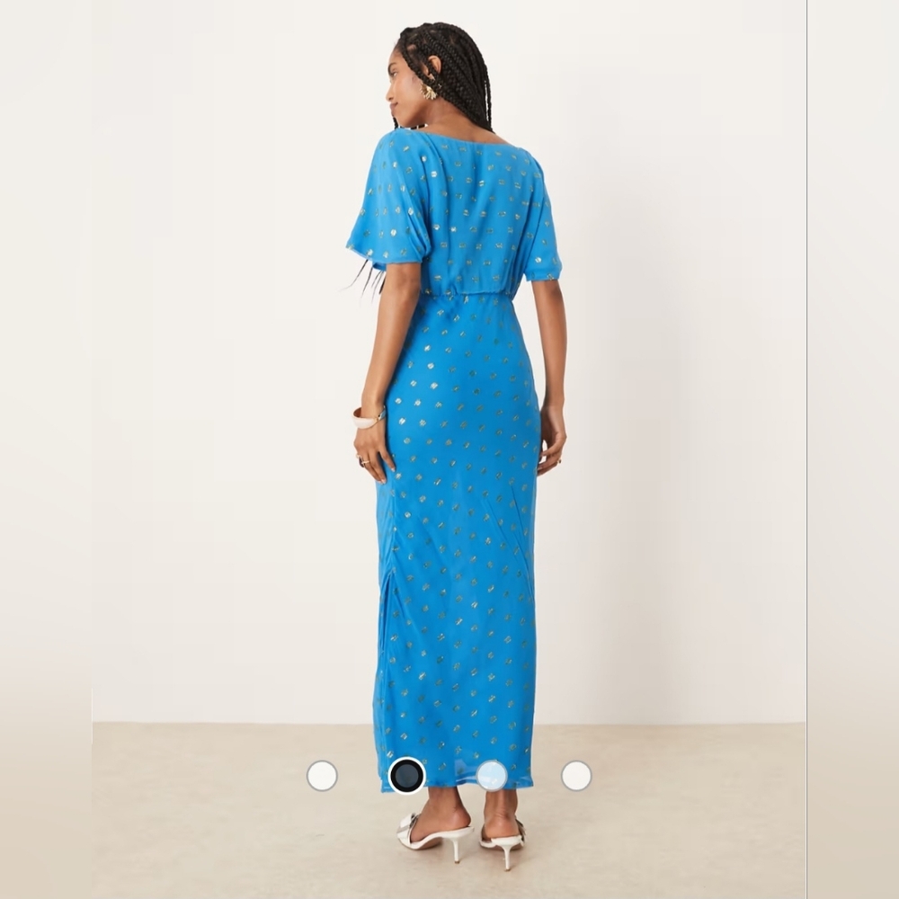 Never Fully Dressed Blue Midi Dress - Picture 3 of 8